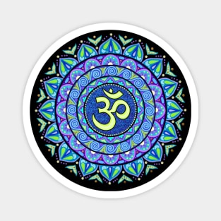 Glowing Om Mandala Magnet